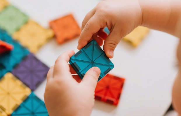 Układanie klocków magnetycznych – LabStar Kids